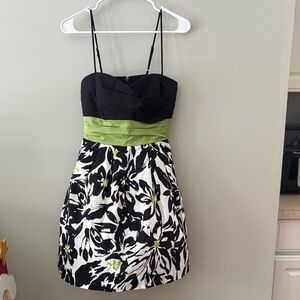 Speechless Elegant Black and Green Floral Dress Size 9 Junior